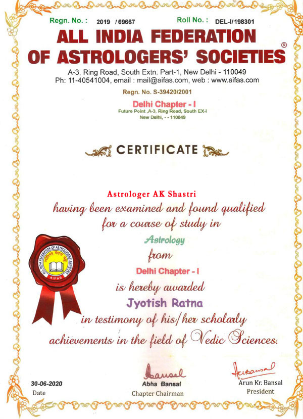 Astrologer AK Shastri