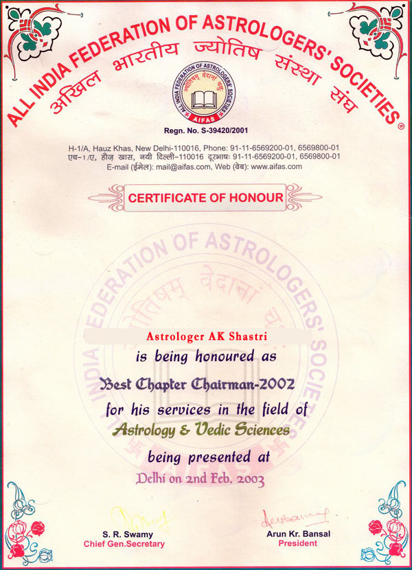 Astrologer AK Shastri