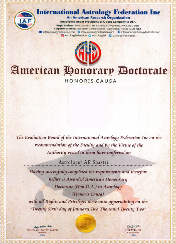 Astrologer AK Shastri